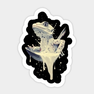 Crested Gecko in a Ladle Sticker